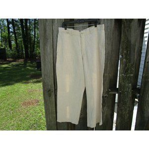 Weekendz Off Men's 100% Linen Pants Size 36x27 Summer Beach Aloha Vacation